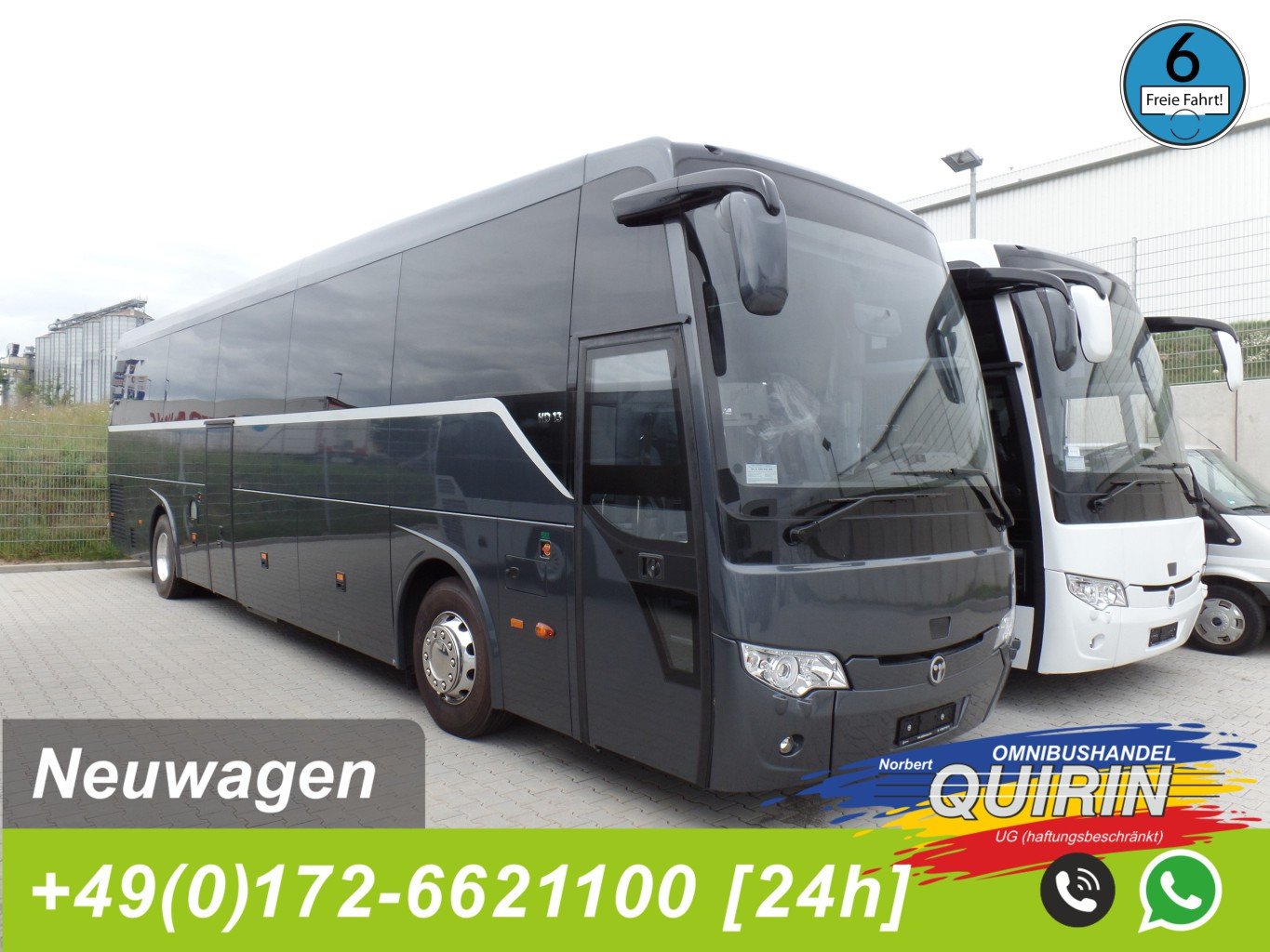 Temsa HD 13 (57 Sitzer + WC) NEUE Reisebusse preiswert leasen. Busleasing.