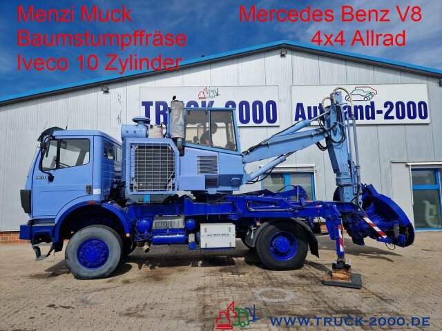 Mercedes-Benz 1831 4x4 Menzi Muck Baum Stubben - Wurzelfräse