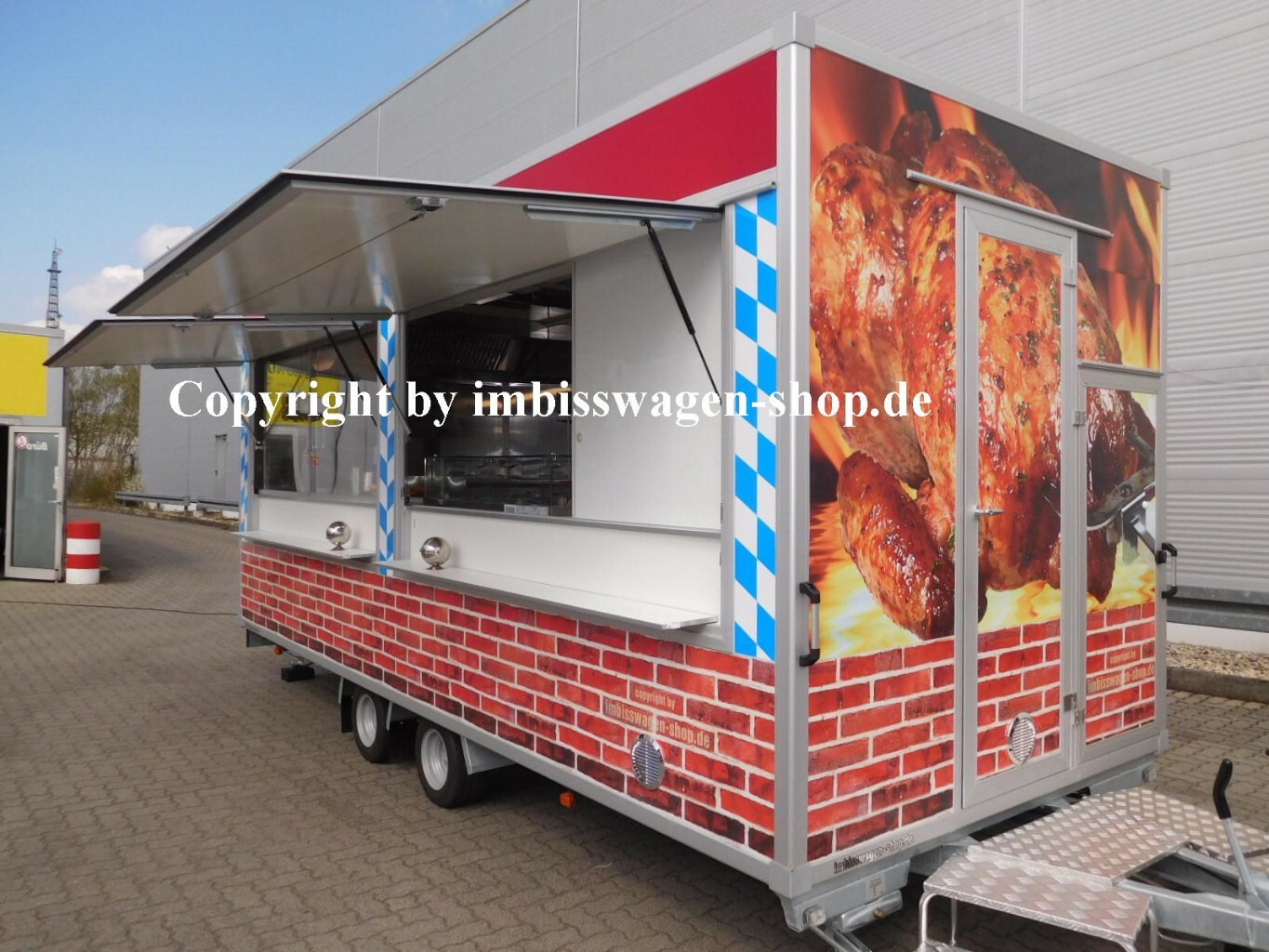 Trailor Grill- Hähnchen- Imbiss XXXL Verkaufsanhänger Neu