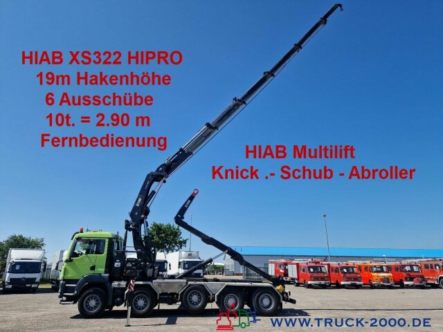 MAN 41.480 10x4 Kran Hiab XS322-19m Höhe-10T/2.9m