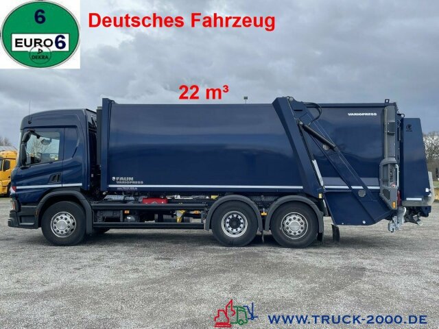 Scania P320 6x2 Faun Variopress 22m³+Zoeller Schüttung