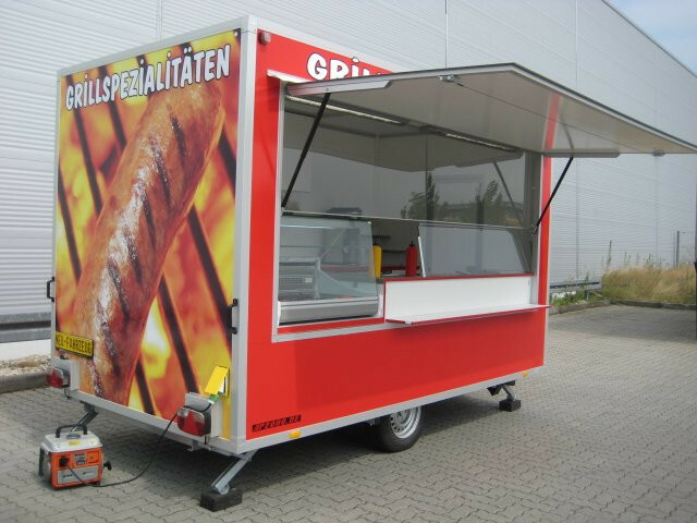 Trailor Imbisshänger Kühlung Grill Friteuse Pfanne Gas Neu