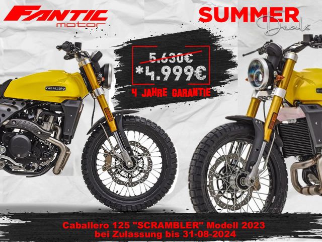 Fantic 125 Caballero SCRAMBLER Unikat, 4 Jahre Garantie