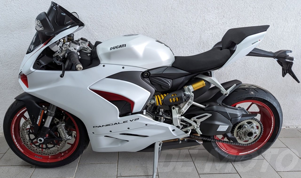 Ducati Panigale V2, WHITE / RED * Racingscheibe Schwarz * TOP !!!