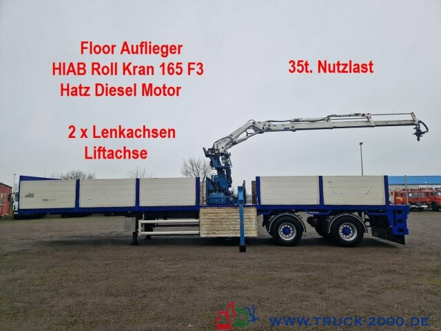 Floor Hiab 165F3 Roll-Kran 35t. Nutzlast Lenkachsen