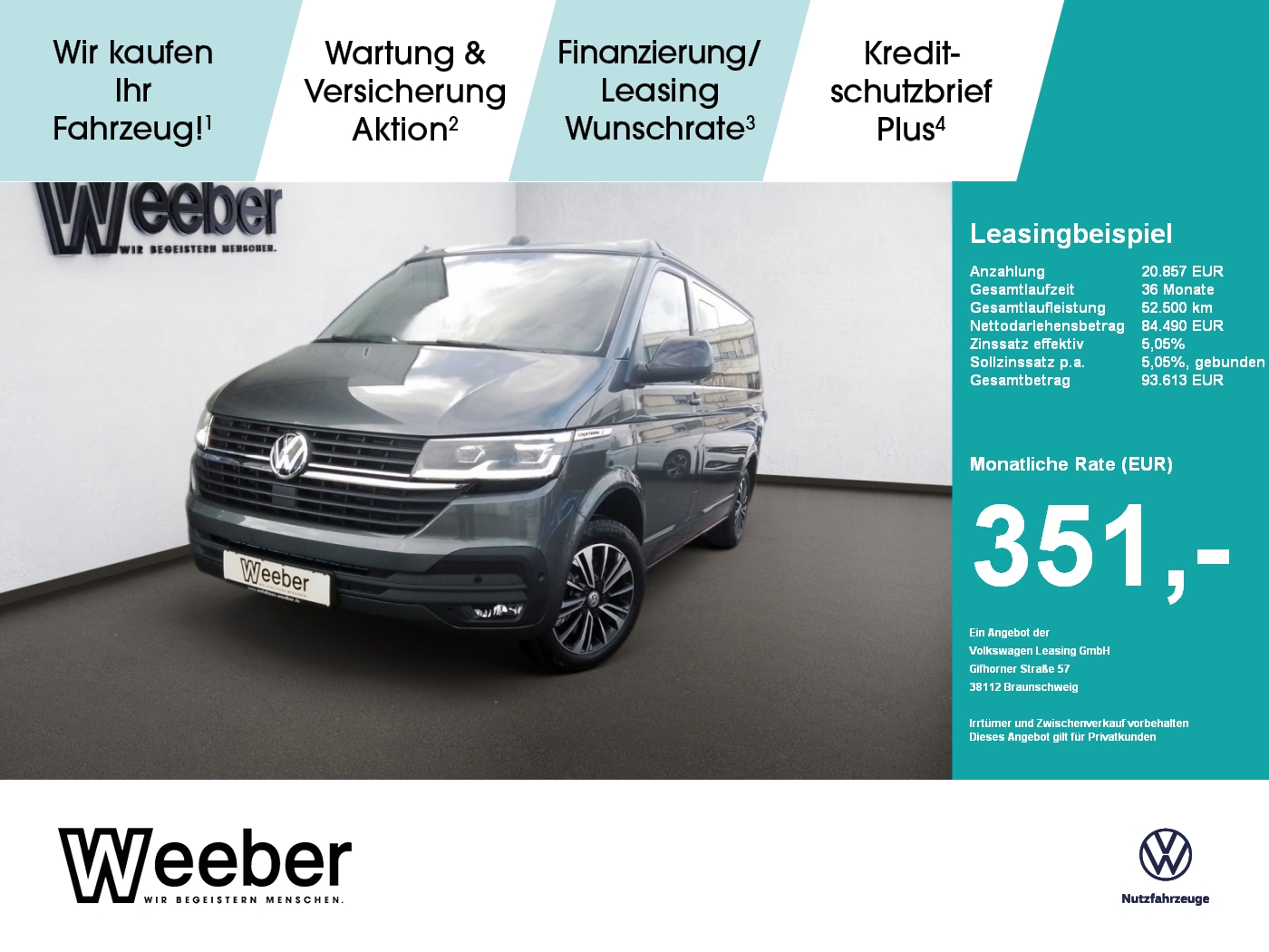 Volkswagen T6.1 California 2.0 TDI DSG Ocean Edition AHK