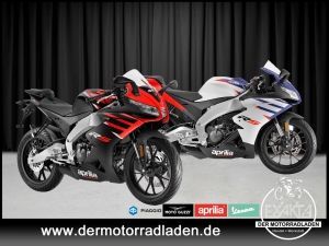 Aprilia RS 125, RS4 125 2x Farben schwarz / blau-weiss