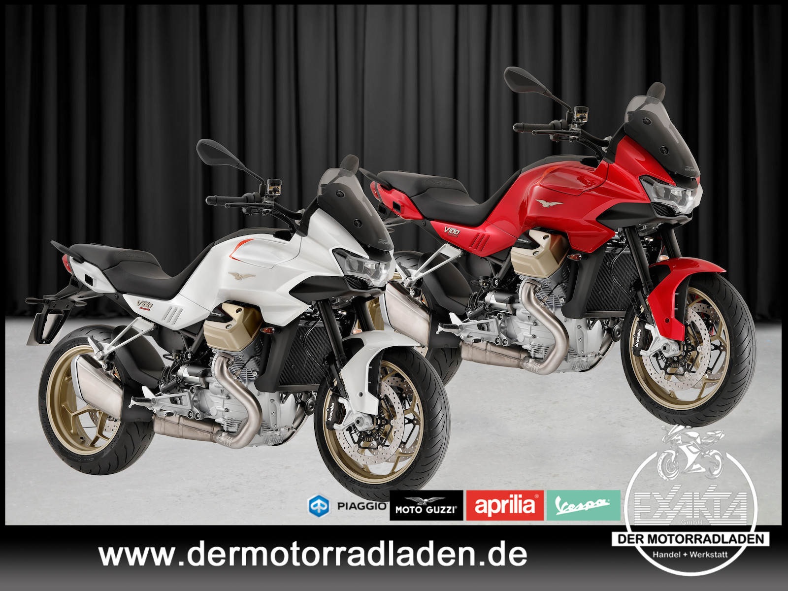 Moto-Guzzi V100 MANDELLO 2x Farben rot / weiß