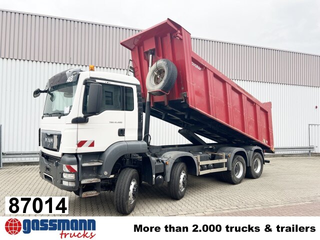 MAN TGS 41.480 8x8 BB, beheizte Stahlmulde ca. 19m³