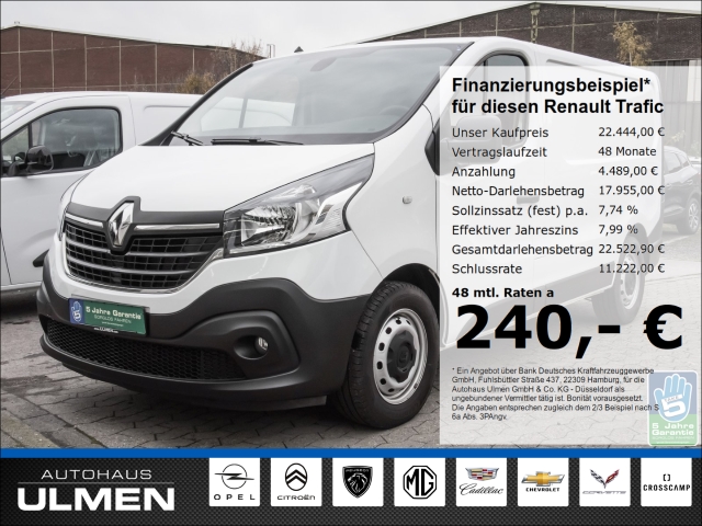 Renault Trafic Kasten L1H1 3,0t Komfort 2.0 dCi EU6d-T Bordcomputer Klimaanlage Tempomat Einparkhilfe