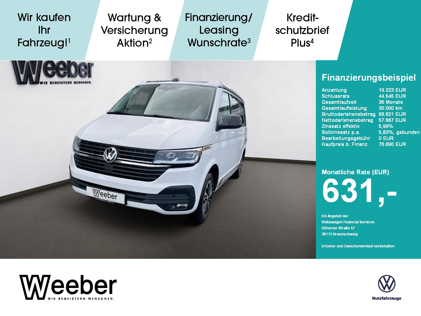 Volkswagen T6.1 California 2.0 TDI DSG Ocean Edition Hagels Schnäppchen mit Hagelschaden