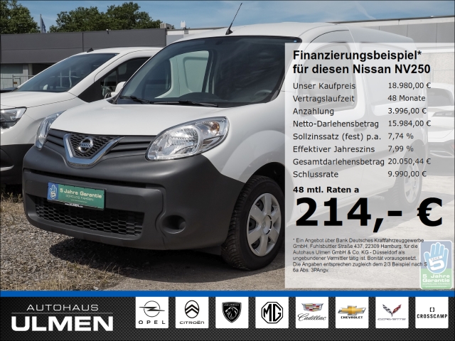 Nissan NV250 Kastenwagen L2H1 2,2t Comfort 2 DPF Klimaanlage Allwetterräder Trennwand Radio CD+BT