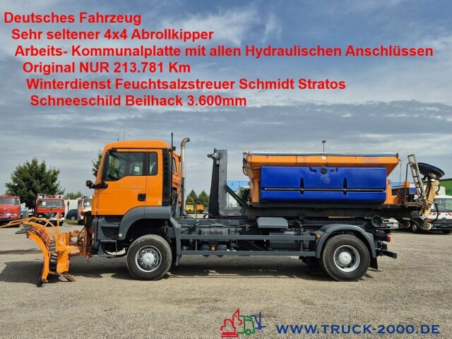 MAN TGS 18.360 4x4 Winter Schild + Feuchtsalzstreuer