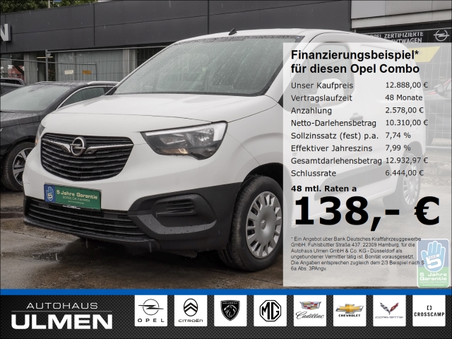 Opel Combo Cargo Edition 1.5 D EU6d-T Navi-Link-Tom Bluetooth Klima PDCvo+hi Tempomat Nebelschein.