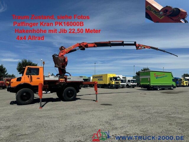 Unimog U1700 Kran PK16000 + Jib Höhe 22,50m + Winde