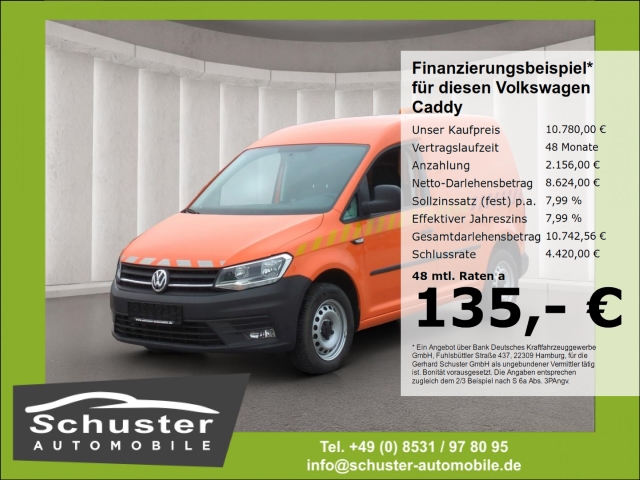 Volkswagen Caddy Kasten KR 2.0TDI*Klima Bluet Nutzlasterhöh