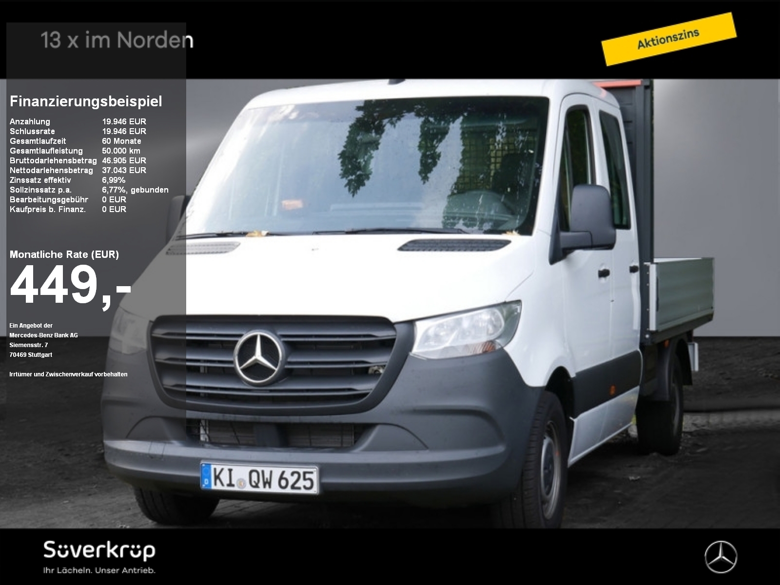 Mercedes-Benz Sprinter 315 CDI Pritsche/DoKa/lang/AHK 3,5 To