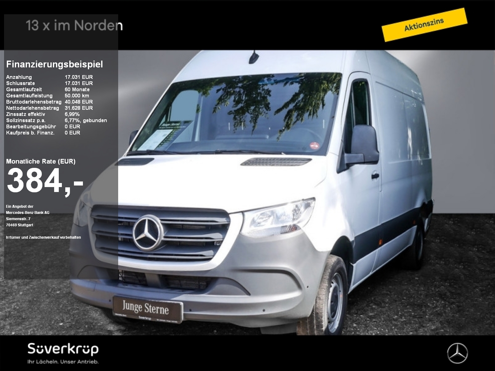 Mercedes-Benz Sprinter 319 Aut. Kasten L3H2 KLIMA AHK MBUX KAM