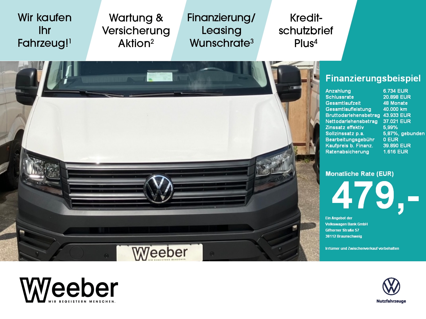 Volkswagen Crafter 35 Kasten 2.0 TDI L2H2 inkl Würthausbau