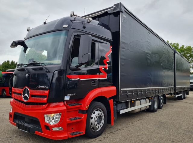 Mercedes-Benz 2533 L 6x2 Actros Hubdach Jumbozug Tandem-Anh.