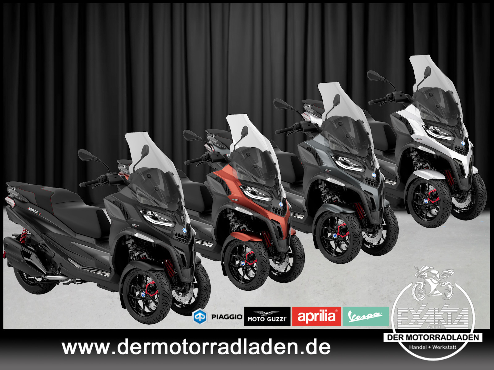 Piaggio MP3 400 E5 SPORT 4x Farben AKTION ab 2,99% eff. Zins