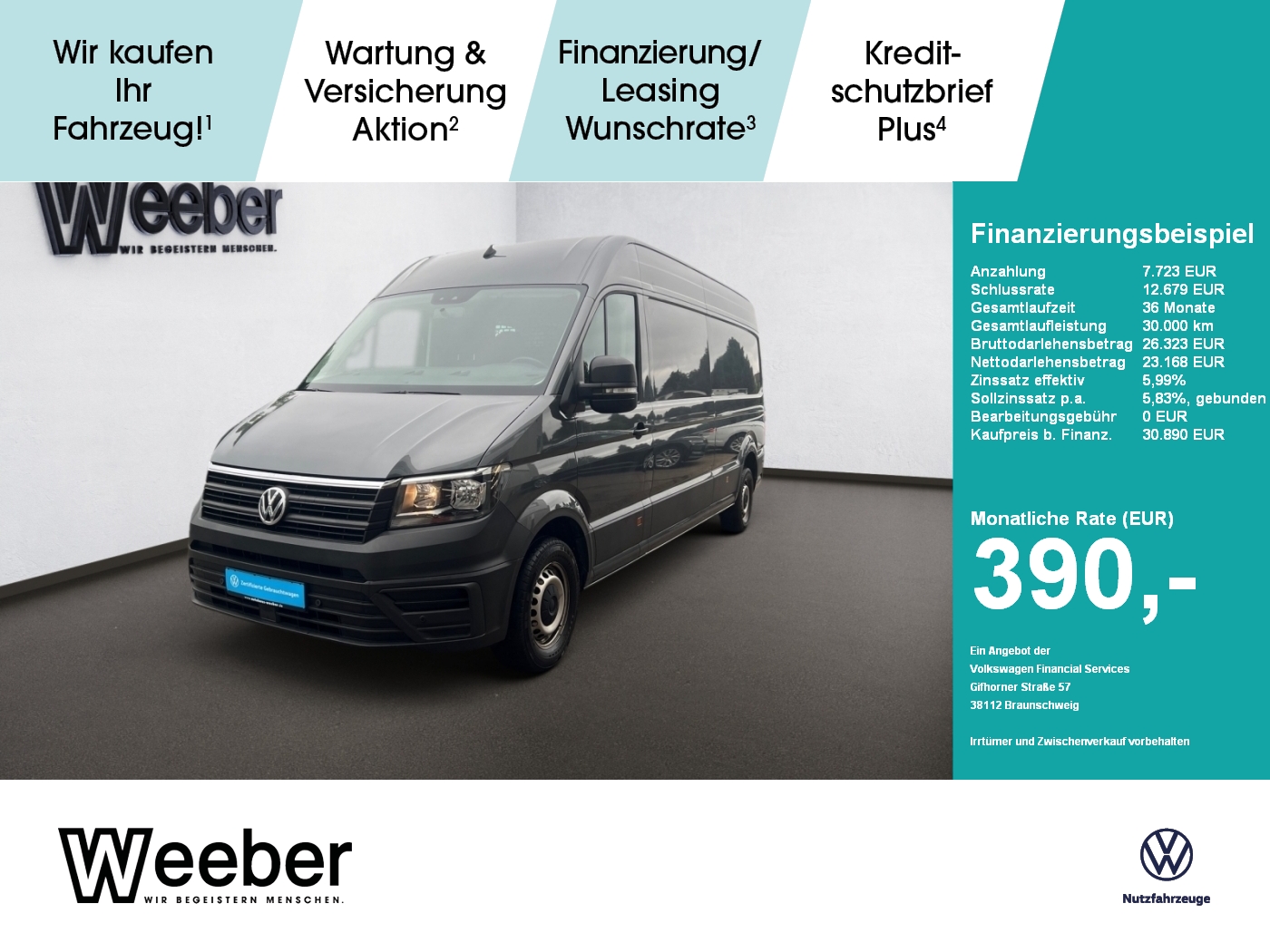 Volkswagen Crafter Kasten Kasten 35 lang Hochdach 4MOTION