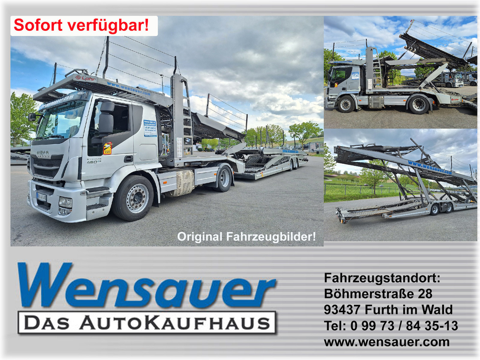 Iveco Stralis AT440S46 +Lohr Eurolohr 2.53W Retard.Bi-Xen. Autotransporter