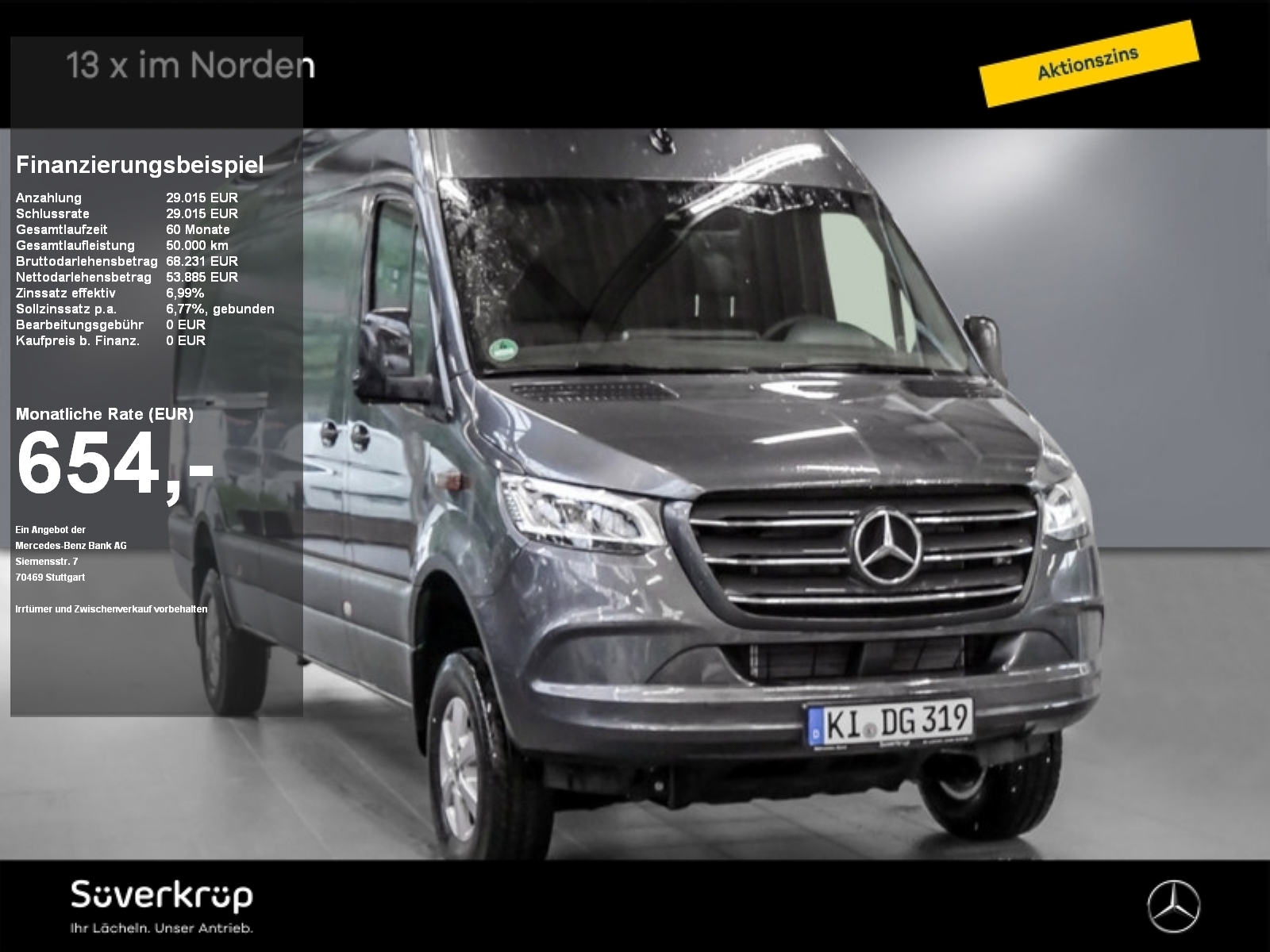 Mercedes-Benz Sprinter 319 Aut. Kasten LED AHK DISTRO STANDH K