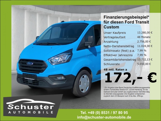 Ford Transit Custom Kasten L2H1 3.4t 2.0D*AHK Navi