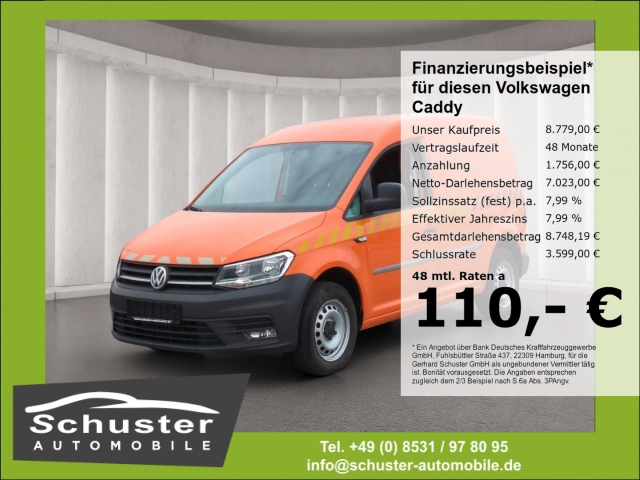 Volkswagen Caddy Kasten KR 2.0TDI*Klima Nutzlasterhöh Alarm