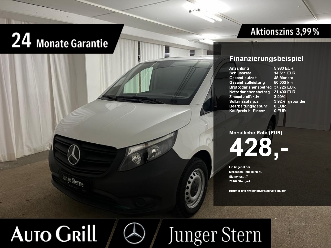 Mercedes-Benz Vito 110 CDI Kasten Kasten Lang Klima Trennwand