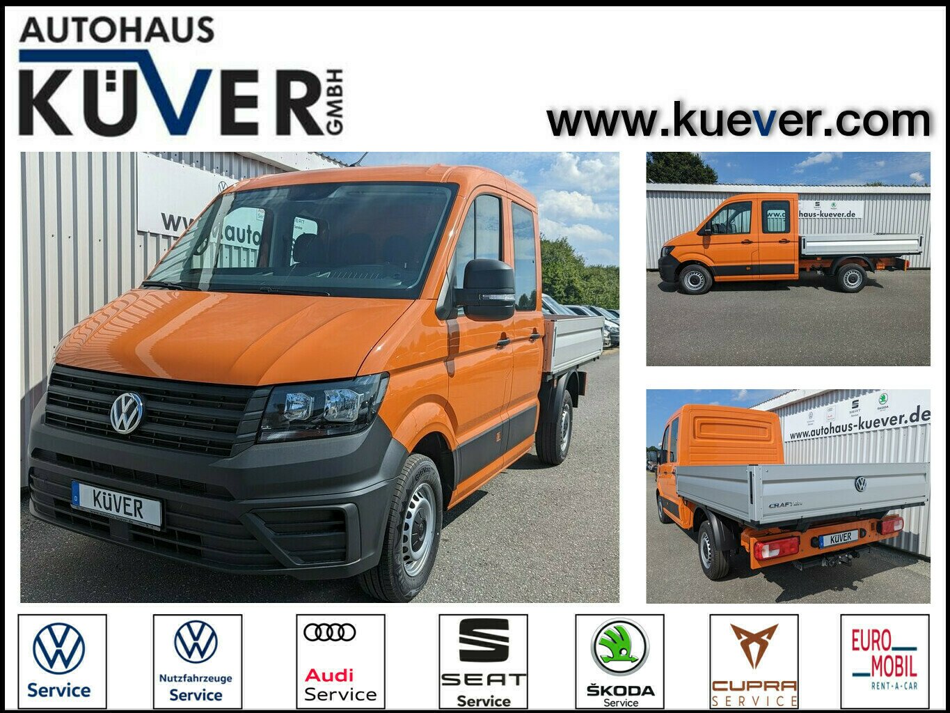 Volkswagen Crafter Doka 35 Pritsche MR 2,0 TDI Klima+AHK