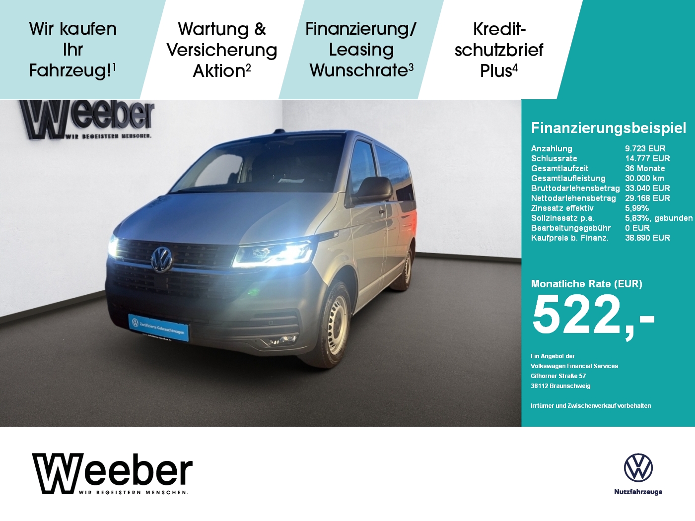 Volkswagen T6.1 Transporter Kombi 4MOTION AHK*STANDHEIZ*AUT