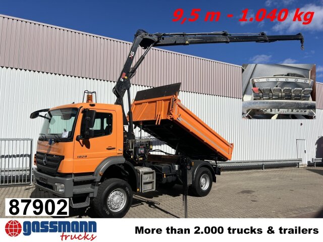 Mercedes-Benz Axor 1829 AK 4x4 mit Kran Hiab XS 111BS-3 HiDuo,
