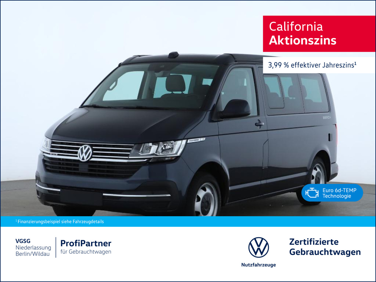 Volkswagen T6.1 California Beach TDI ALLRAD Navi Klima AHK T6.1 California Beach TDI ALLRAD Navi Klima Standhzg Einparkhilfe el. Fenster AHK