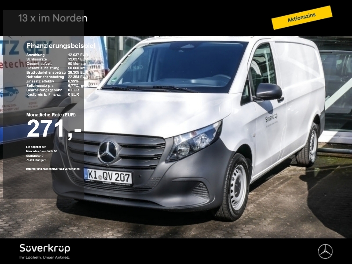 Mercedes-Benz Vito 110 Kasten Lang AHK KLIMA AHK KAMERA TEMPOMAT SPUR 3 SITZE