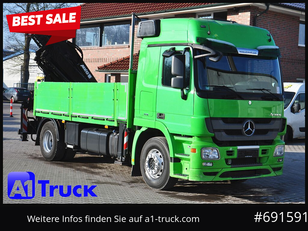 Mercedes-Benz Actros 1844 MP3, Kran MKG 291 HP 5+3 Funk, TÜV 06/2026