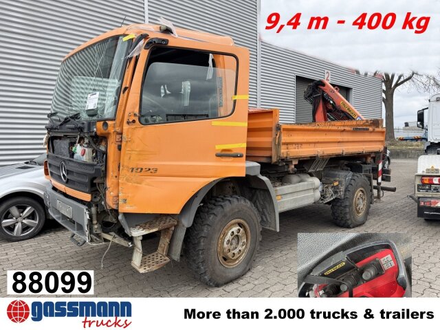 Mercedes-Benz Atego 1023 A 4x4, Einzelbereifung, Heckkran 1023 A 4x4 mit Unfallschaden!