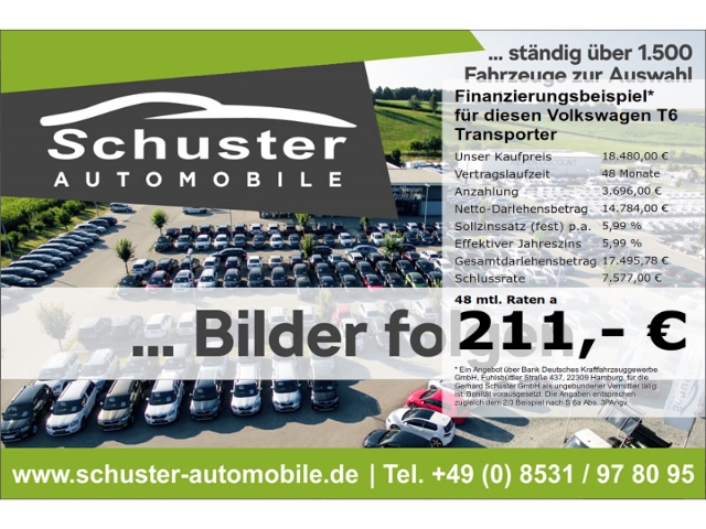 Volkswagen T6 Transporter Pritsche 4Mot DoKa LR*AHK StndHzg