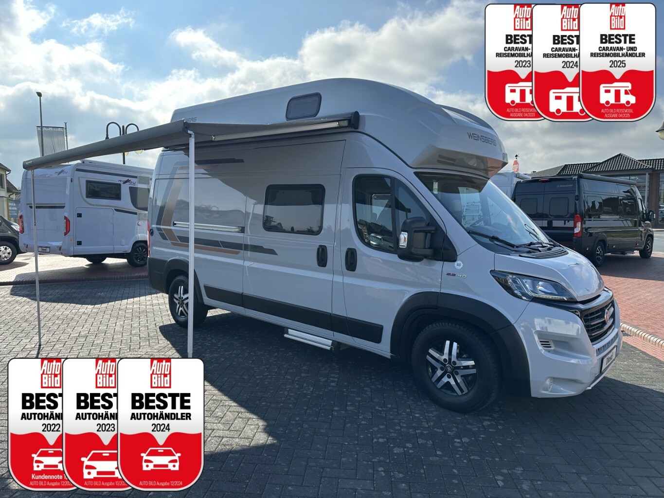 Weinsberg CaraBus 600 MQH Hochdach +4xSchalfen+Kamera+Markise+Alu-Felgen+