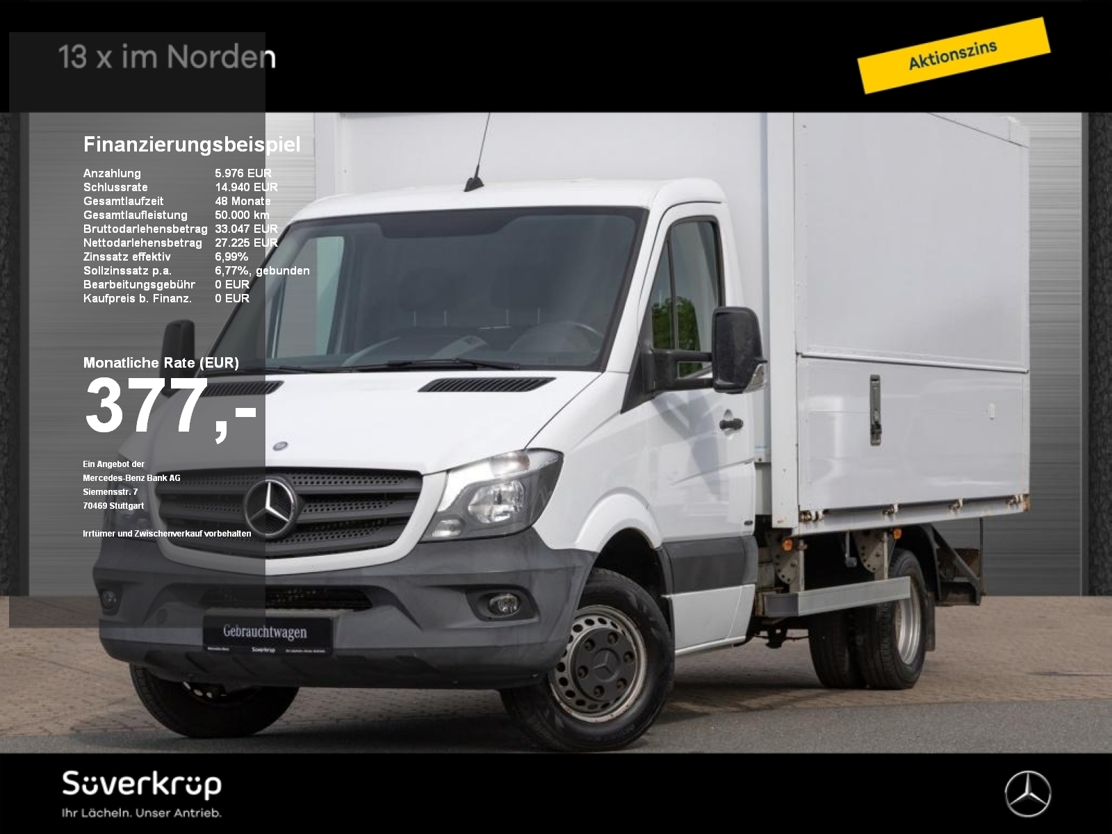 Mercedes-Benz Sprinter 519 6 Zyl. Getränke Koffer AHK 3,5t/3 SITZE +