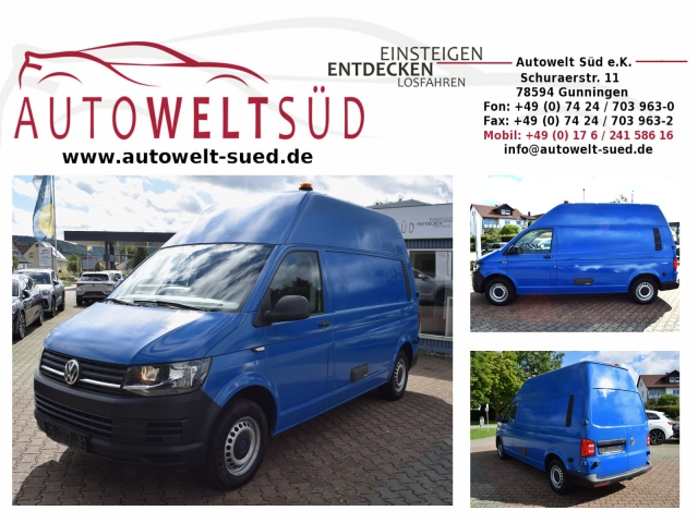 VW T6 Transporter 2.0 TDI DPF Hochdach Sortimo Klima