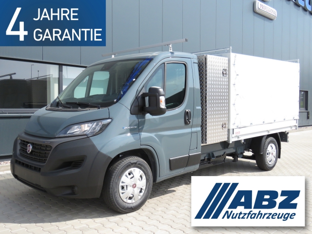 Fiat E-Ducato Pritsche + Plane + Materialbox
